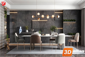 Dining Table Set Skp Files